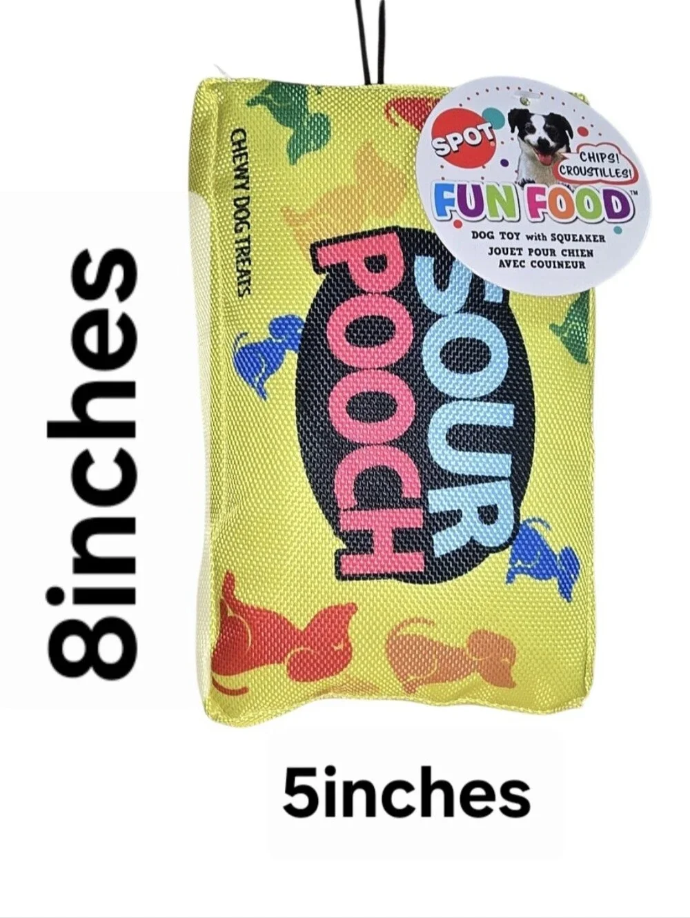 Fun Food 'Sour Pooch' Yellow Squeaky Dog Toy
